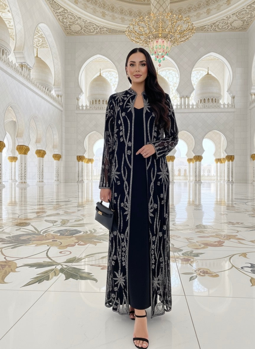 The Black Noor Lace Kimono